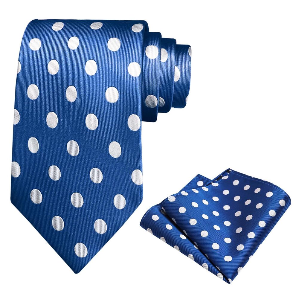 8830 ties, Polka Dot Ties Neckties and Pocket Square Set for Wedding